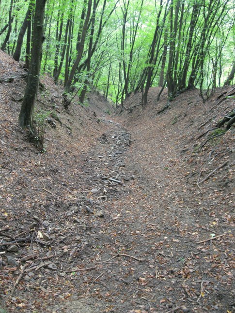 středověká cesta kolem hradu